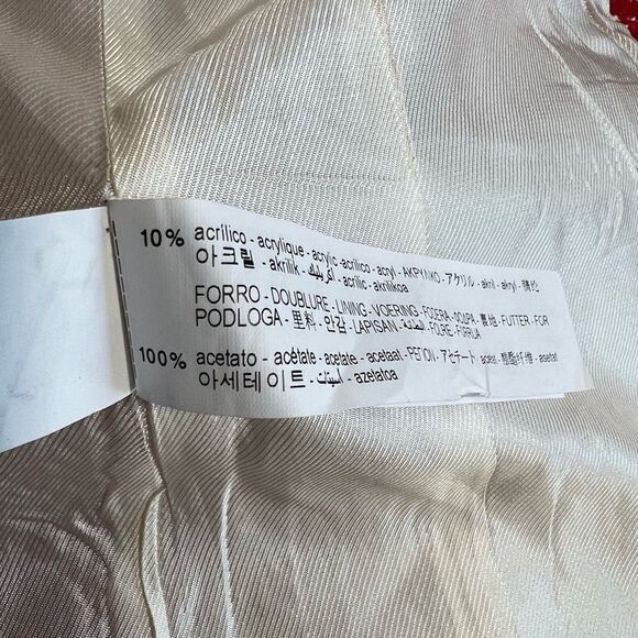 ZARA RED Texture Double Breast Blazer Size Small - Picture 14 of 14